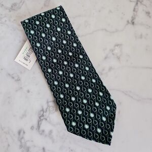 DUSTIN, New, Navy & Green Nautical Rope Made in Spain Silk Men's Neck Tie